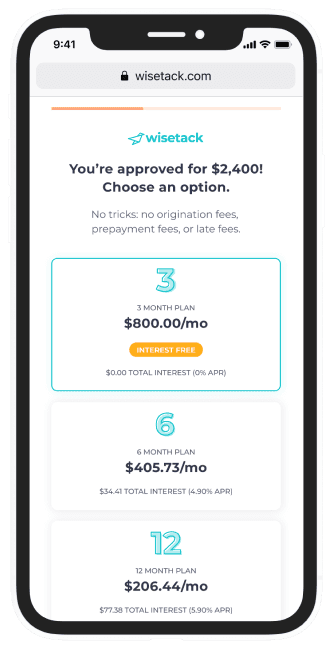 Wisetack Financing Options